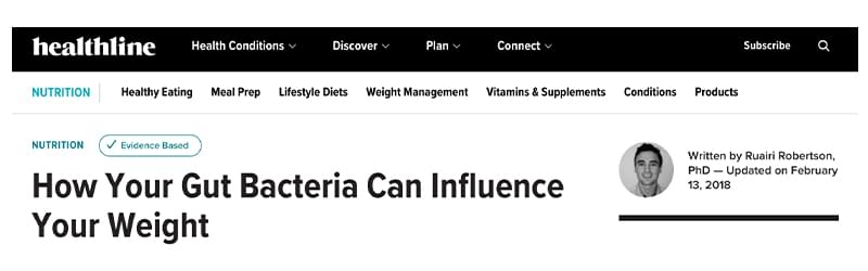 Your gut bacteria can influence your weight.